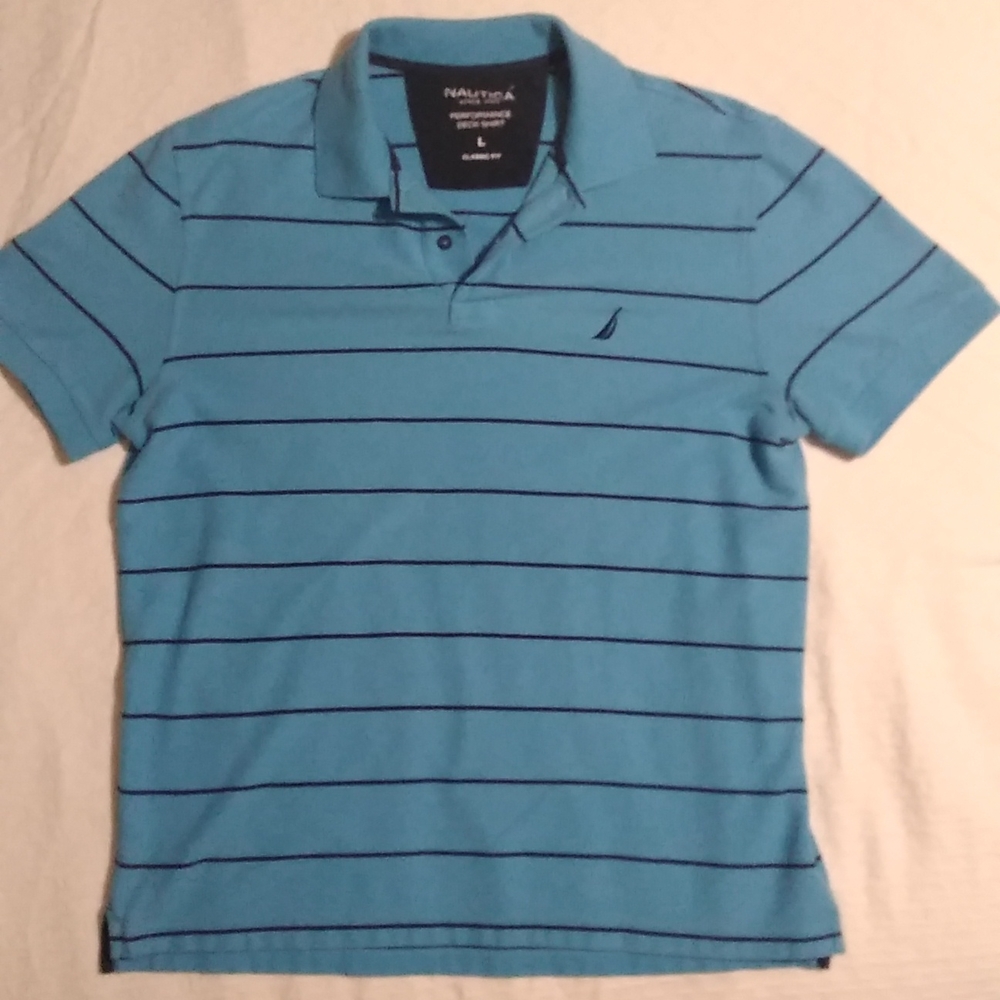 Nautica polo style deck shirt